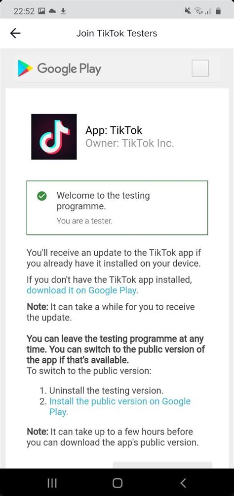 How to join TikTok's Beta Tester Program.